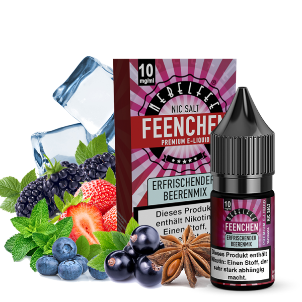 Erfrischender Beerenmix - Nebelfee - Nikotinsalz Liquid 10ml