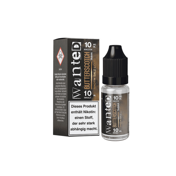 Butterscotch Tabak - Wanted Overdosed - Nikotinsalz Liquid 10ml