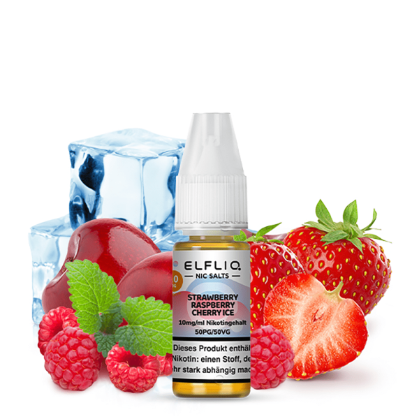 Strawberry Raspberry Cherry Ice - ELFLIQ - Nikotinsalz Liquid 10ml