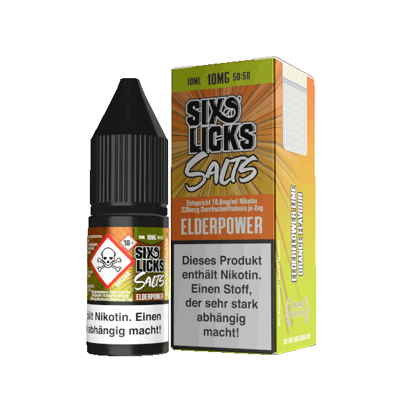 Elderpower - Six Licks Nikotinsalz Liquid 10ml