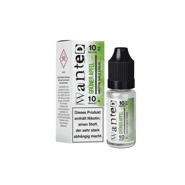 Grüner Apfel - Wanted Overdosed - Nikotinsalz Liquid 10ml