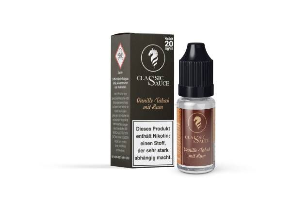 Vanille Tabak mit Rum - Classic Dampf Co. Nic Salt Liquid 10ml