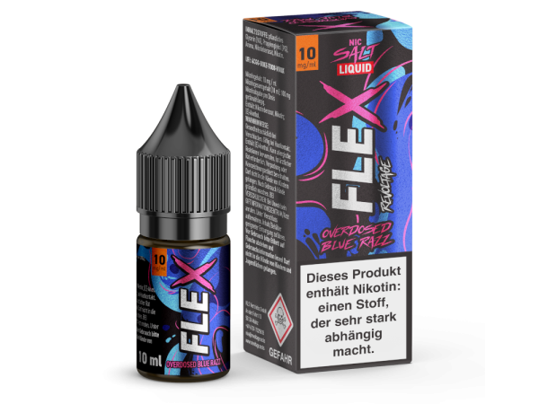 Overdosed Blue Razz - Revoltage Flex - Nikotinsalz Liquid 10ml