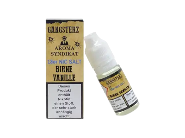 GANGSTERZ - Birne Vanille - Nikotinsalz Liquid 10ml