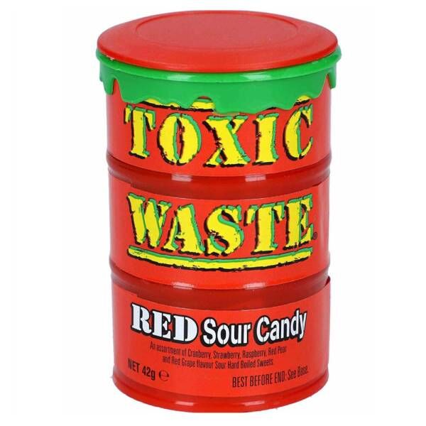 Toxic Waste Red Sour Candy Drum 42g