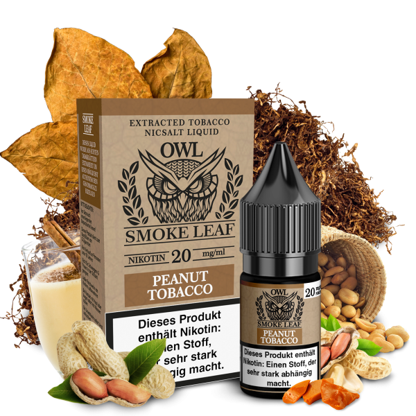 Peanut Tobacco - OWL Smoke Leaf - Nikotinsalz Liquid 10ml