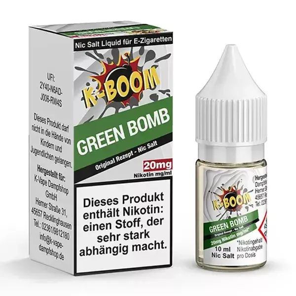 Green Bomb - K-Boom Salt 20mg 10ml Liquid