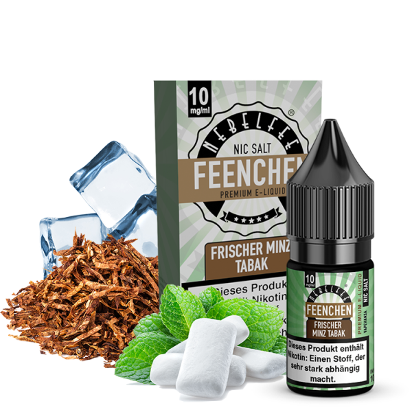 Frischer Minz Tabak - Nebelfee - Nikotinsalz Liquid 10ml