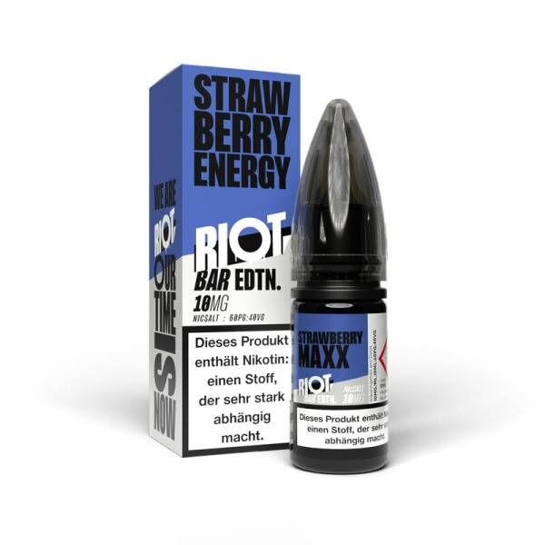 Strawberry MAXX Energy - BAR EDTN - Riot Nikotinsalz Liquid 10ml