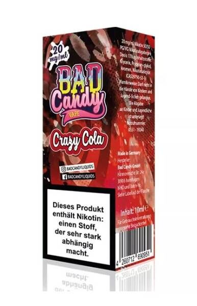 Crazy Cola - Bad Candy Nic Salt Liquid 10ml