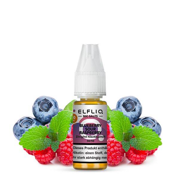 Blueberry Sour Raspberry - ELFLIQ - Nikotinsalz Liquid 10ml