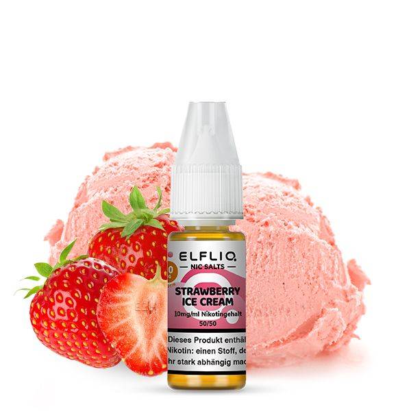 Strawberry Ice Cream - ELFLIQ - Nikotinsalz Liquid 10ml